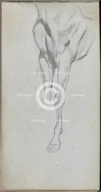 Sketchbook, page 48: Study of A Horse. Creator: Ernest Meissonier (French, 1815-1891).