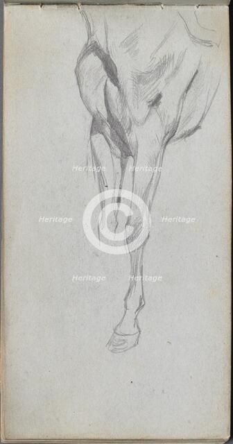 Sketchbook, page 48: Study of A Horse. Creator: Ernest Meissonier (French, 1815-1891).