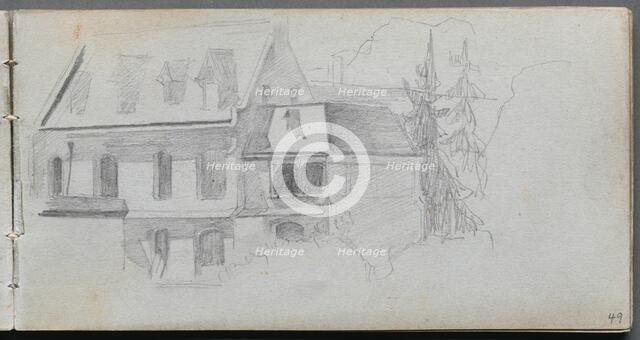 Sketchbook, page 49: Architechural Study. Creator: Ernest Meissonier (French, 1815-1891).