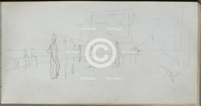 Sketchbook, page 40: Perspective Study. Creator: Ernest Meissonier (French, 1815-1891).