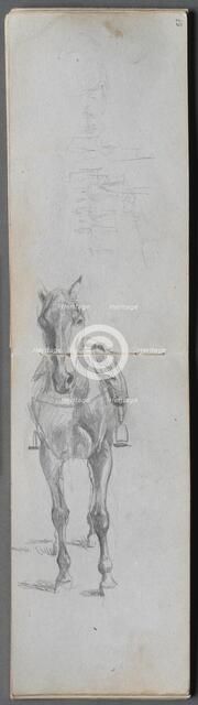 Sketchbook, page 56 & 57: Study of a Horse. Creator: Ernest Meissonier (French, 1815-1891).