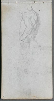 Sketchbook, page 51: Figure Study. Creator: Ernest Meissonier (French, 1815-1891)