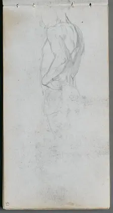 Sketchbook, page 51: Figure Study. Creator: Ernest Meissonier (French, 1815-1891)