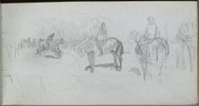 Sketchbook, page 52: Figure Study . Creator: Ernest Meissonier (French, 1815-1891)