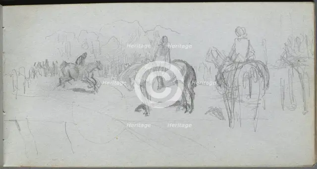 Sketchbook, page 52: Figure Study . Creator: Ernest Meissonier (French, 1815-1891).