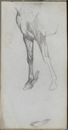 Sketchbook, page 66: Study of a Horse. Creator: Ernest Meissonier (French, 1815-1891)
