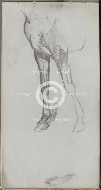 Sketchbook, page 66: Study of a Horse. Creator: Ernest Meissonier (French, 1815-1891).