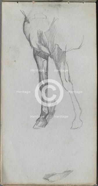 Sketchbook, page 66: Study of a Horse. Creator: Ernest Meissonier (French, 1815-1891).