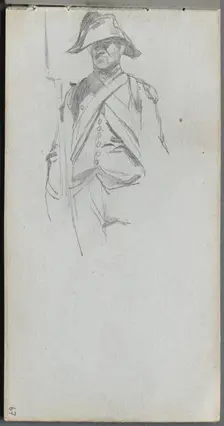 Sketchbook, page 67: Study of a Soldier. Creator: Ernest Meissonier (French, 1815-1891)