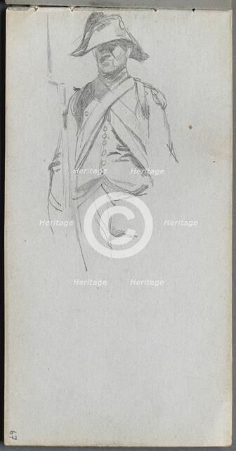 Sketchbook, page 67: Study of a Soldier. Creator: Ernest Meissonier (French, 1815-1891).