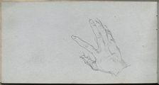 Sketchbook, page 68: Study of a Hand. Creator: Ernest Meissonier (French, 1815-1891)
