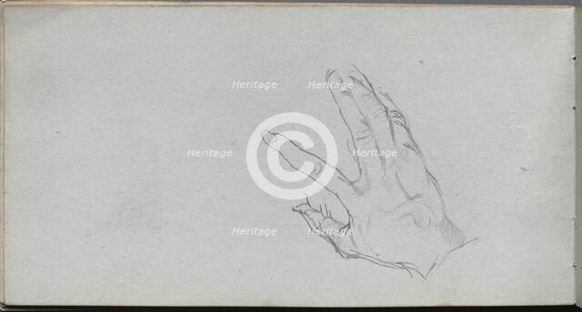 Sketchbook, page 68: Study of a Hand. Creator: Ernest Meissonier (French, 1815-1891).