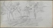Sketchbook, page 74: Landscape Study. Creator: Ernest Meissonier (French, 1815-1891)