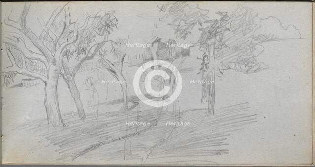 Sketchbook, page 74: Landscape Study. Creator: Ernest Meissonier (French, 1815-1891).