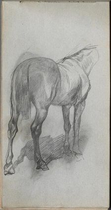 Sketchbook, page 76: Study of a Horse. Creator: Ernest Meissonier (French, 1815-1891)
