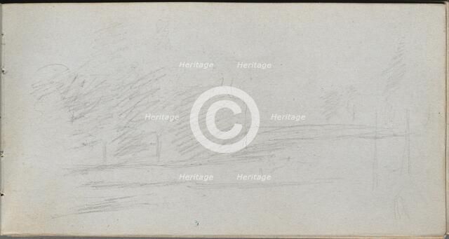 Sketchbook, page 78: Landscape Study. Creator: Ernest Meissonier (French, 1815-1891).