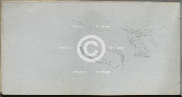 Sketchbook, page 72: Figure Study. Creator: Ernest Meissonier (French, 1815-1891).
