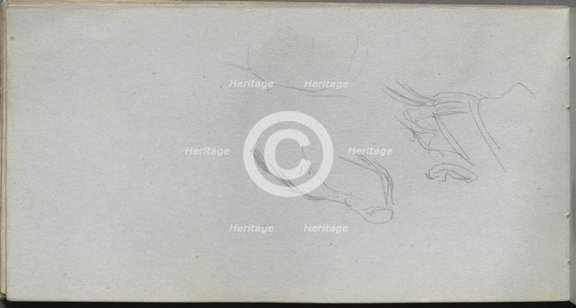 Sketchbook, page 72: Figure Study. Creator: Ernest Meissonier (French, 1815-1891).