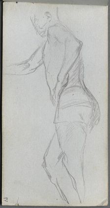 Sketchbook, page 87: Figure Study. Creator: Ernest Meissonier (French, 1815-1891)