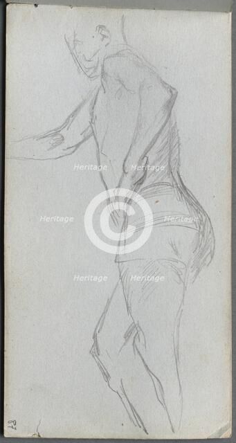 Sketchbook, page 87: Figure Study. Creator: Ernest Meissonier (French, 1815-1891).