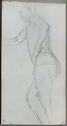 Sketchbook, page 87: Figure Study. Creator: Ernest Meissonier (French, 1815-1891)