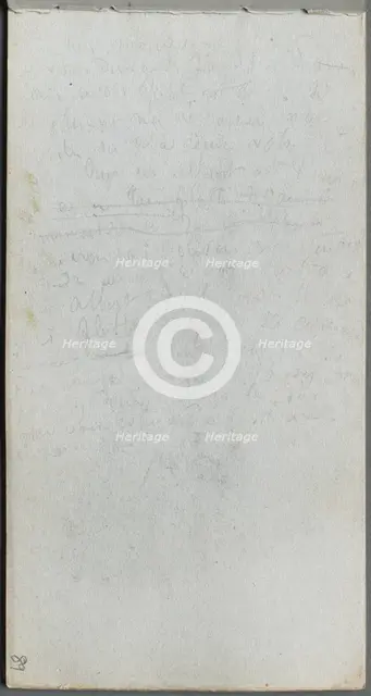 Sketchbook, page 89: Notes. Creator: Ernest Meissonier (French, 1815-1891).