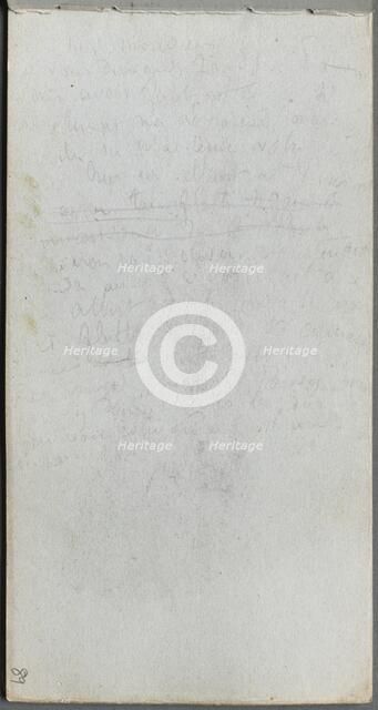 Sketchbook, page 89: Notes. Creator: Ernest Meissonier (French, 1815-1891).