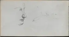 Sketchbook, page 80: Study of Faces. Creator: Ernest Meissonier (French, 1815-1891)