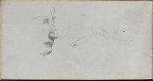 Sketchbook, page 80: Study of Faces. Creator: Ernest Meissonier (French, 1815-1891)