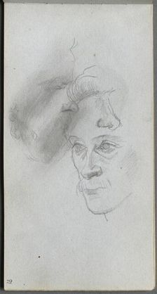Sketchbook, page 81: Study of Faces. Creator: Ernest Meissonier (French, 1815-1891)