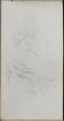 Sketchbook, page 82: Study of Fgures. Creator: Ernest Meissonier (French, 1815-1891)