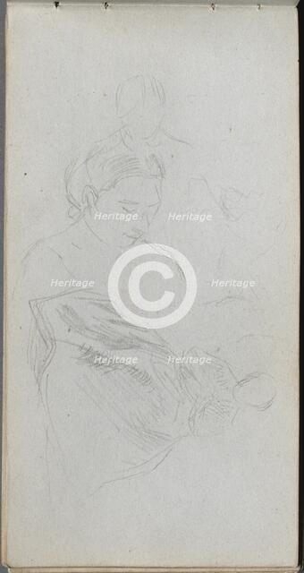 Sketchbook, page 82: Study of Fgures. Creator: Ernest Meissonier (French, 1815-1891).