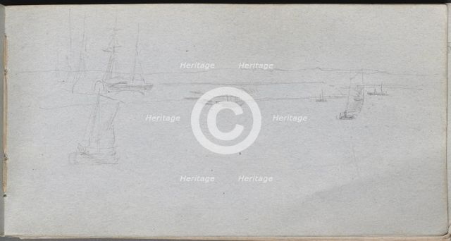 Sketchbook, page 94: Seascape. Creator: Ernest Meissonier (French, 1815-1891).