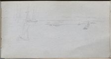 Sketchbook, page 94: Seascape. Creator: Ernest Meissonier (French, 1815-1891)