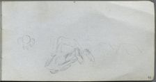 Sketchbook, page 97: Study of Figures, Buildings. Creator: Ernest Meissonier (French, 1815-1891)