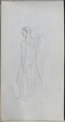 Sketchbook, page 92: Two Nudes. Creator: Ernest Meissonier (French, 1815-1891)