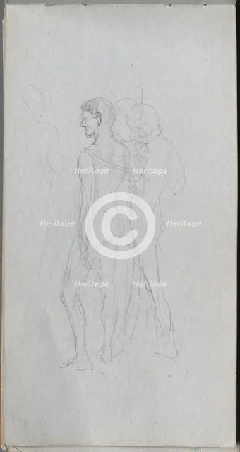 Sketchbook, page 92: Two Nudes. Creator: Ernest Meissonier (French, 1815-1891).