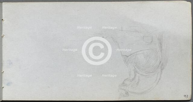Sketchbook, page 93: Study of a Saddle. Creator: Ernest Meissonier (French, 1815-1891).