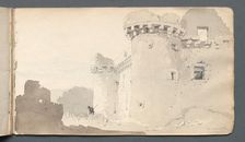 Sketchbook: "Ruined Castle", 1814. Creator: Samuel Prout (British, 1783-1852)