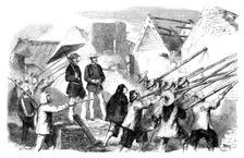 Sketches at Canton - Demolishing Houses, 1858. Creator: Unknown