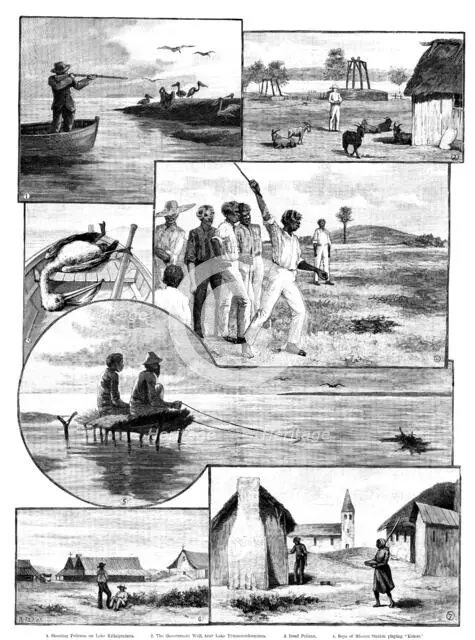 Sketches at an Australian Mission Station - by Mr. A. J. Vogan, 1890. Creator: R. Taylor.