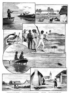 Sketches at an Australian Mission Station - by Mr. A. J. Vogan, 1890. Creator: R. Taylor