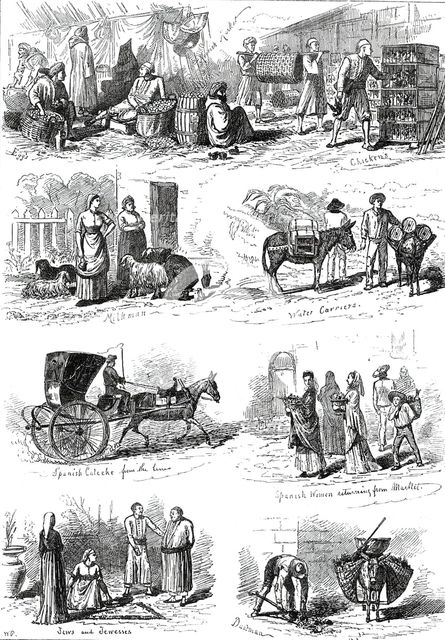 Sketches at Gibraltar, 1876. Creator: Unknown.