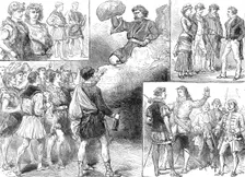 Sketches at King's College School Theatricals, 1881. Creator: Unknown