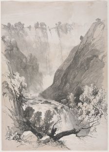 Sketches at Home and Abroad: Falls of Terni, 1830. Creator: James Duffield Harding (British, 1798-1863); Charles Tilt, Fleet Street, London