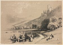 Sketches at Home and Abroad: Ruins of Schonberg on the Rhine, 1834. Creator: James Duffield Harding (British, 1798-1863); Charles Tilt, Fleet Street