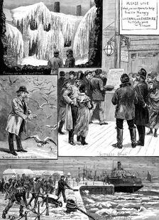 Sketches at Liverpool during the Frost, 1881. Creator: Unknown