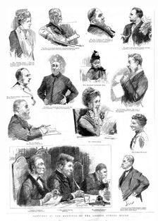 'Sketches at the Meetings of the London School Board 1890. Creator: Unknown