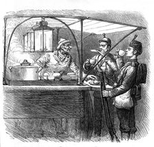 Sketches at the Brighton Theatre of War: "Coffee for Two", 1880. Creator: Unknown