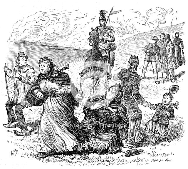 Sketches at the Brighton Theatre of War: "Excursions", 1880. Creator: Unknown.